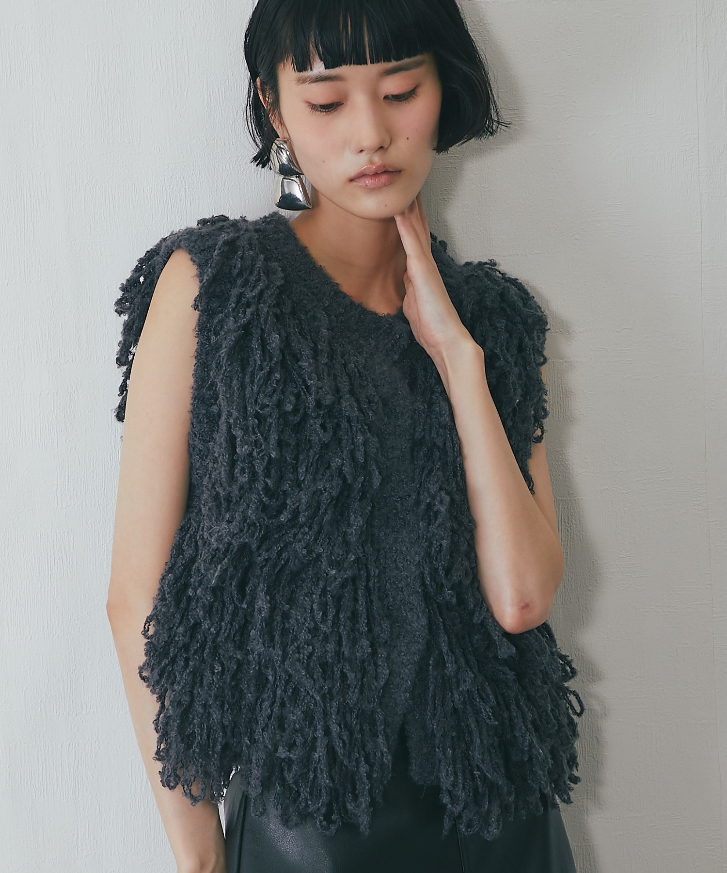 にこ　our 洗えるフリンジベスト 洗えるフリンジベスト – OURHOME