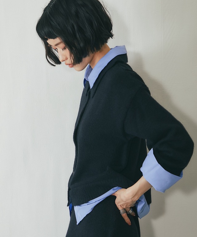 CARVEN / シャツドッキングニットトップス シャツドッキングニットトップス【品番：asA1306】