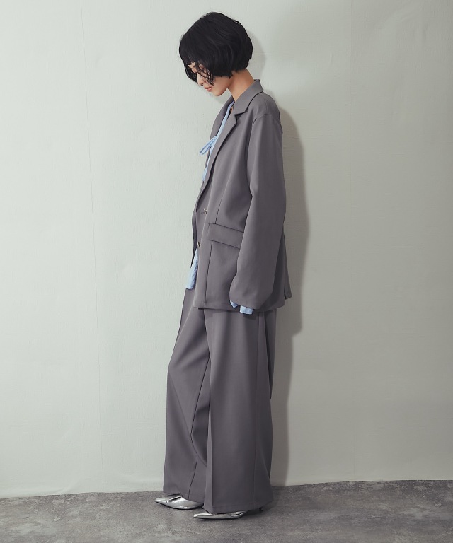 セットアップ ダブルスーツ 英国式 ワイドパンツ ダブルジャケット＆ワイドパンツセットアップスーツ【品番