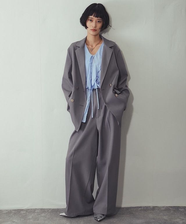 セットアップ 英国風 ダブルスーツ ワイドパンツ ジャケット SMILE ORCHID（スマイルオーキッド） セレモニースーツ セットアップ