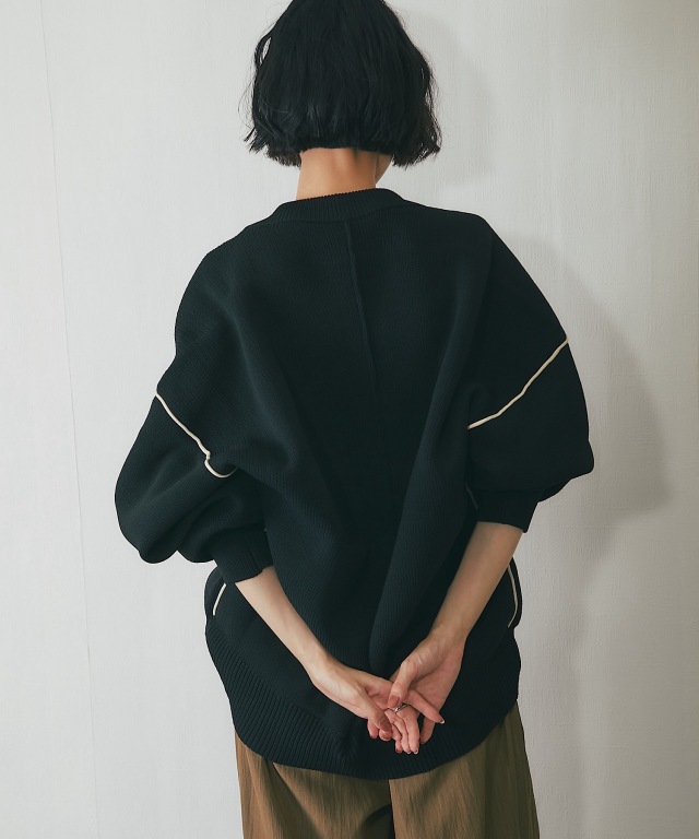 ダンボールニットコクーンラインプルオーバー【品番：as25056】