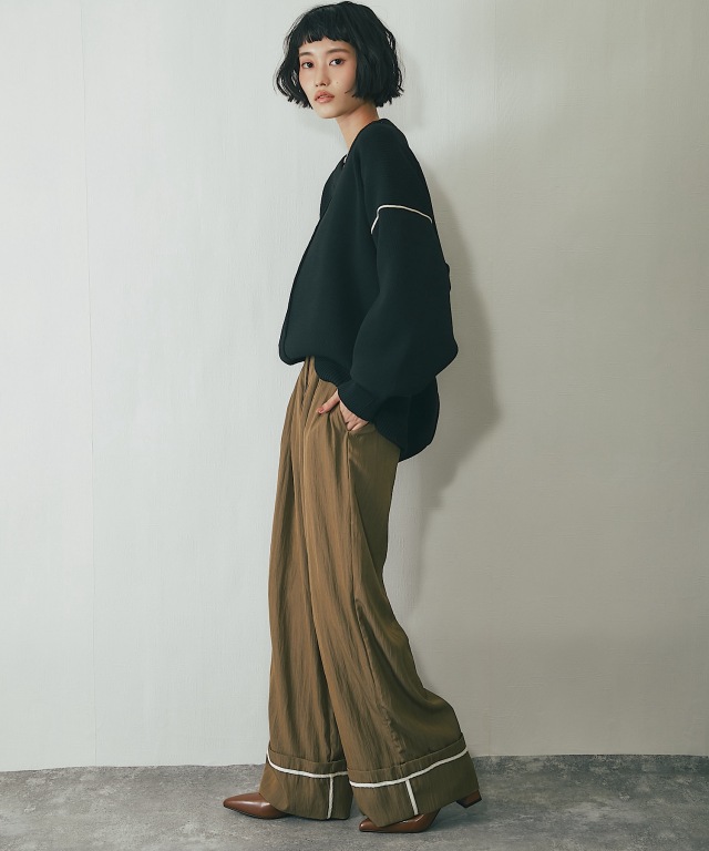 ダンボールニットコクーンラインプルオーバー【品番：as25056】