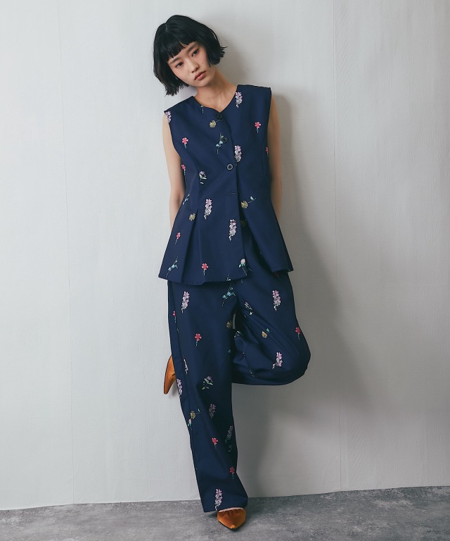 ▼美品✨シェアースピリット【36】ペプラムシャツ 総柄 花柄 睡蓮 hyde ▽美品✨シェアースピリット【36】ペプラムシャツ 総柄 花柄