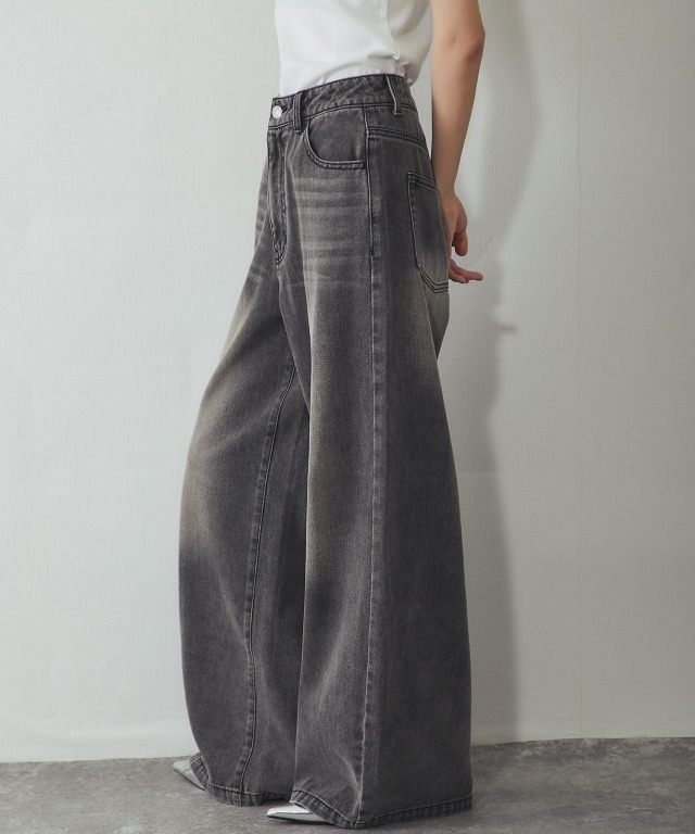コクーンシルエットワイドデニムパンツ【品番: as50553】