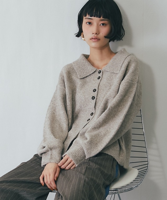 コクーンニットジャケット【品番：as77034】