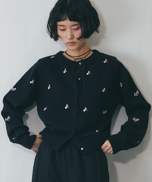 うり坊Super Beauty 花柄刺繍 カーディガン タグ付き新品未使用 花柄刺繍カーディガン【品番：asA1022】