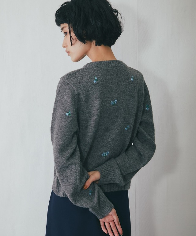 花柄刺繍カーディガン【品番：asA1022】