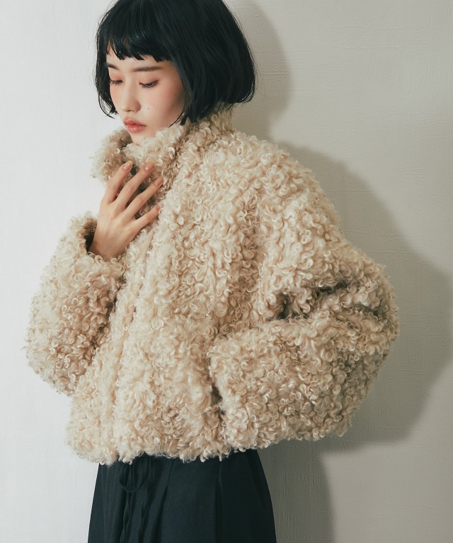 プードルファーショートジャケット【品番:asA3359】