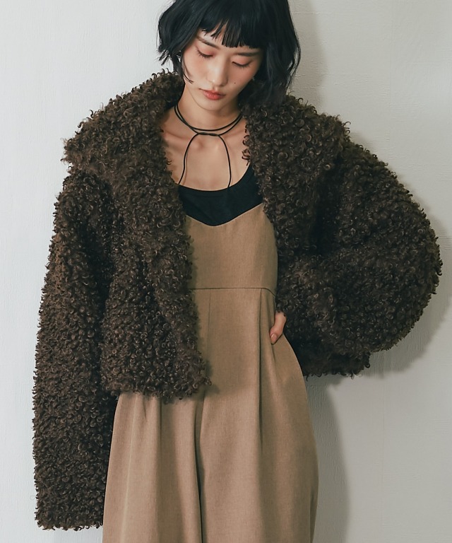 プードルファーショートジャケット【品番：asA3359】