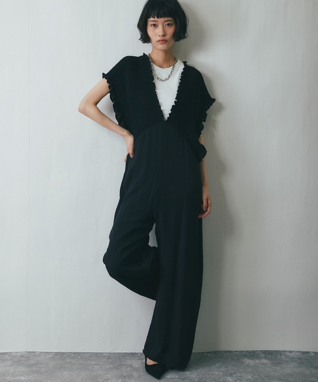 新品　fennel ネックギャザーオールインワン　スコットクラブ 新品 fennel ネックギャザーオールインワン スコットクラブ