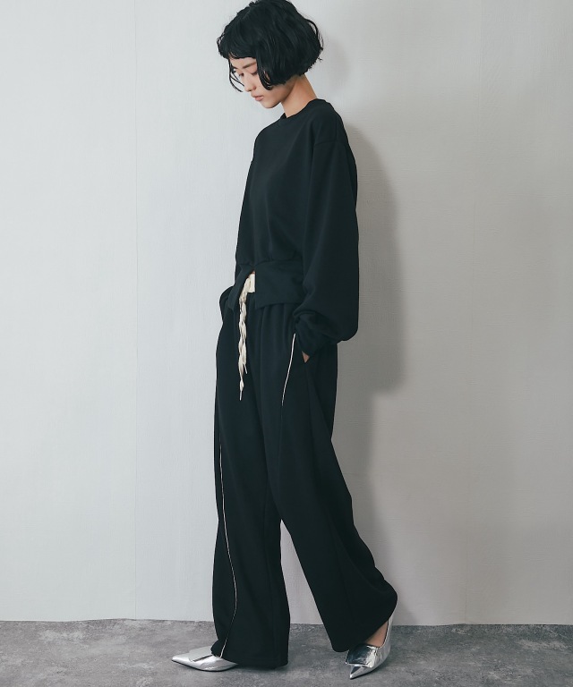 セットアップ可クロップド丈裏毛プルオーバー【品番：asR2246】