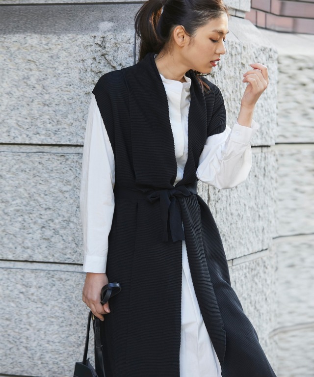 セットアップ（ロングシャツワンピとロングベスト） 【品番:csy042