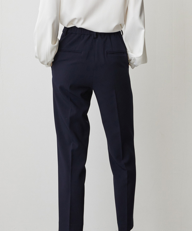 ノーカラージャケット＆テーパードパンツスーツセットアップ 【品番