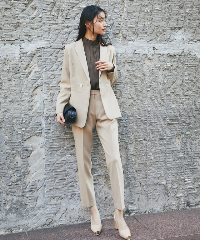 dependoll ペプラムジャケット パンツ セットアップ すばらし 