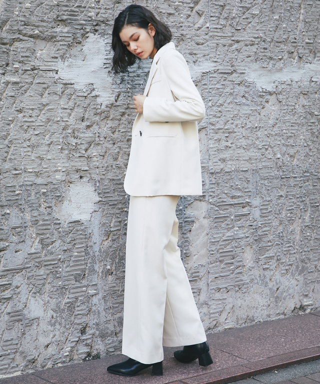 ウォッシャブルタイプ/手洗い可能） 後ろボンタンテーラードジャケット