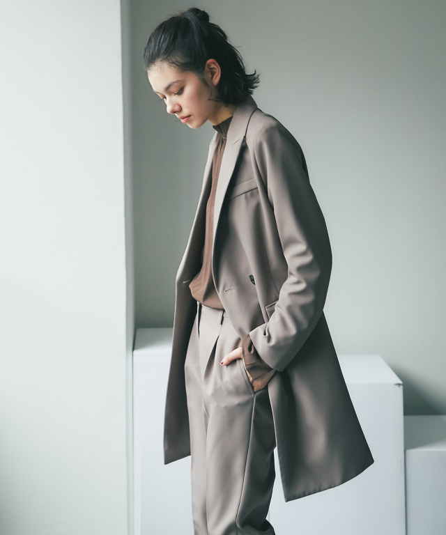 ウォッシャブル/手洗い可能】 ロング丈テーラードジャケット