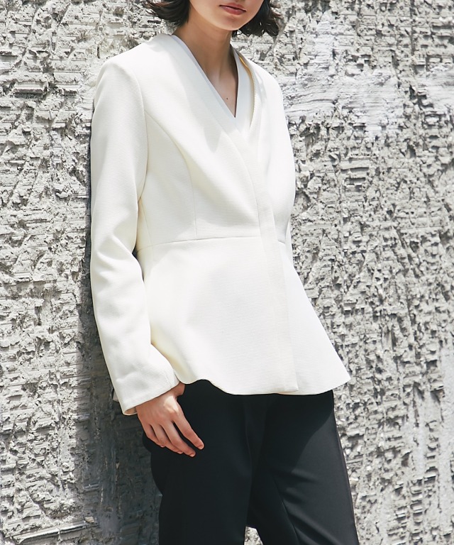 Vネックペプラムジャケット SMILE ORCHID【品番:so1-200VJ】