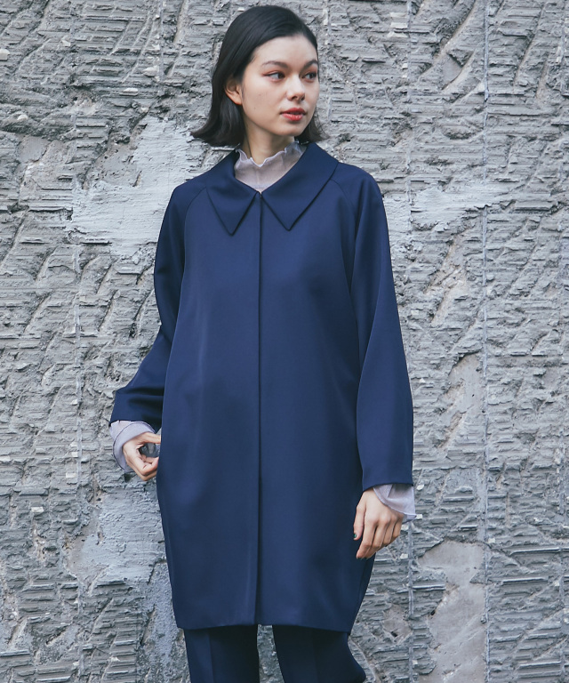 ウォッシャブルタイプ/手洗い可能 ) 2WAY付け襟付きコクーンライン