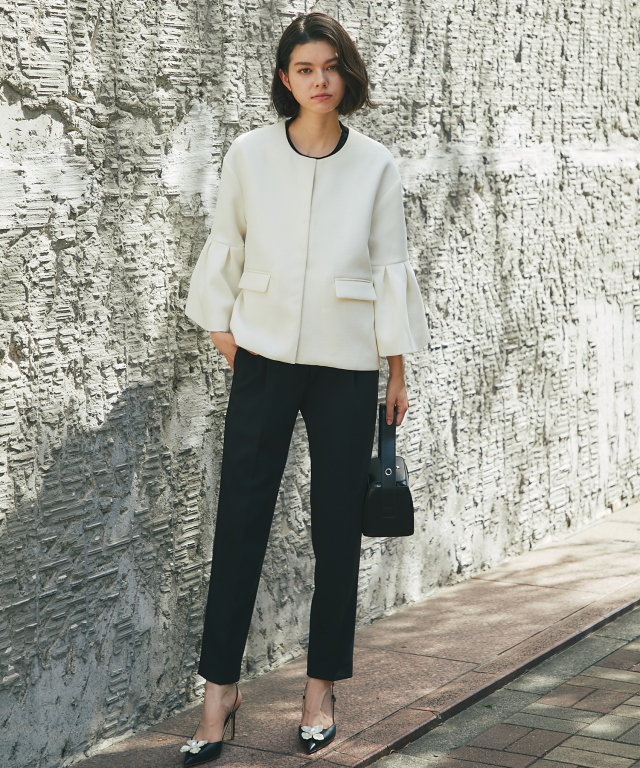 ベルスリーブジャケット＆スラックスパンツ2点セット 【品番:so1-205】