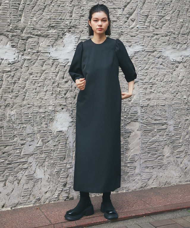 バルーンスリーブロングワンピース 【品番:so1-206】 SMILE ORCHID