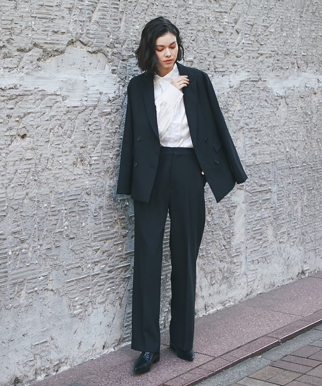 フォーマルスーツジャケット+パンツ 2点スーツ 2点セット ワイドパンツ スーツ レディース パンツスーツ 2点セット フォーマル