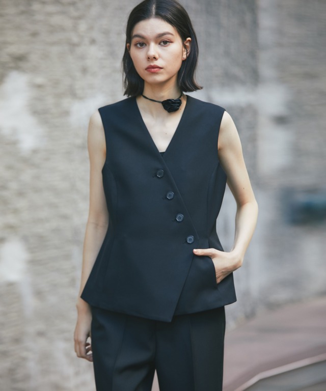 ヴィスポリノーカラーベスト　金ボタンジレ Demi-Luxe BEAMS（デミルクス ビームス）【7/17再値下げ】ノー