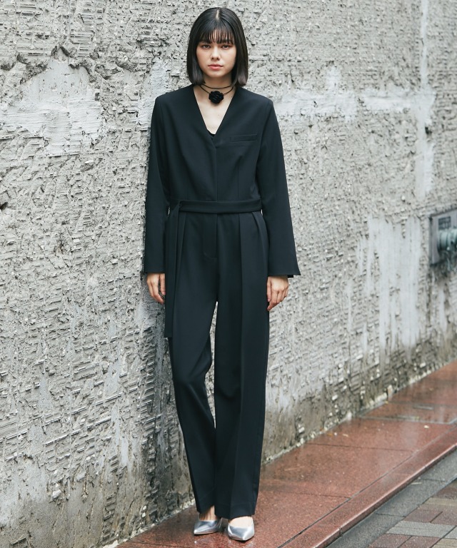 長袖オールインワンパンツドレス 【品番: so1-235】