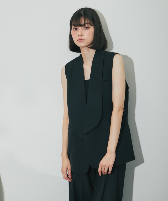 rei❁　黒　36 大き目襟スーツジレ SMILE ORCHID【品番:so1-369】