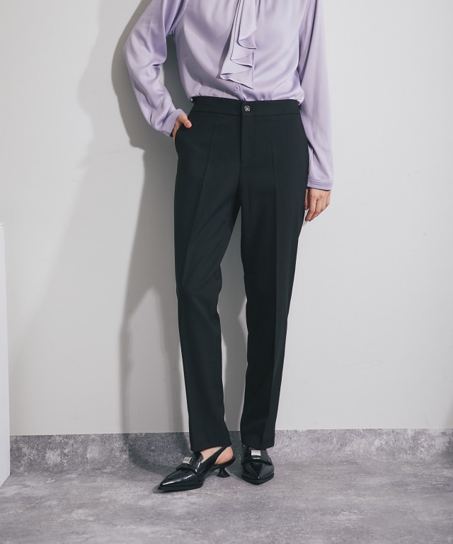 SMILE ORCHID ネイビー ダブルボタン パンツスーツ セット SMILE ORCHID セットアップ ダブルジャケット＆ワイドパンツ
