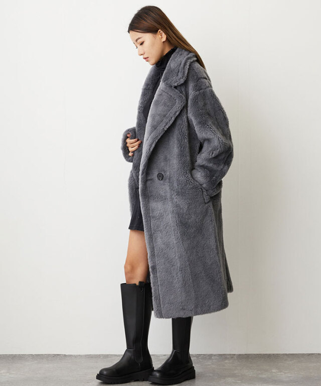 ウール100％ファーコート 【品番:so1-70】 SMILE ORCHID