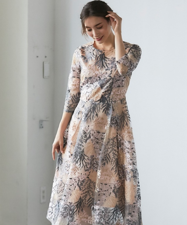 刺繍ドレスワンピース 【品番:yimo16654】