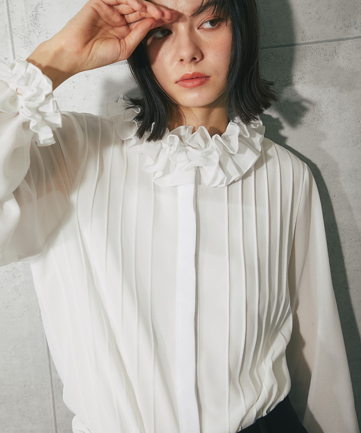 「SMILE ORCHID」 ノースリーブブラウス S グレー レディース SMILE ORCHID セットアップ ノースリーブブラウス＆ワイドパンツ