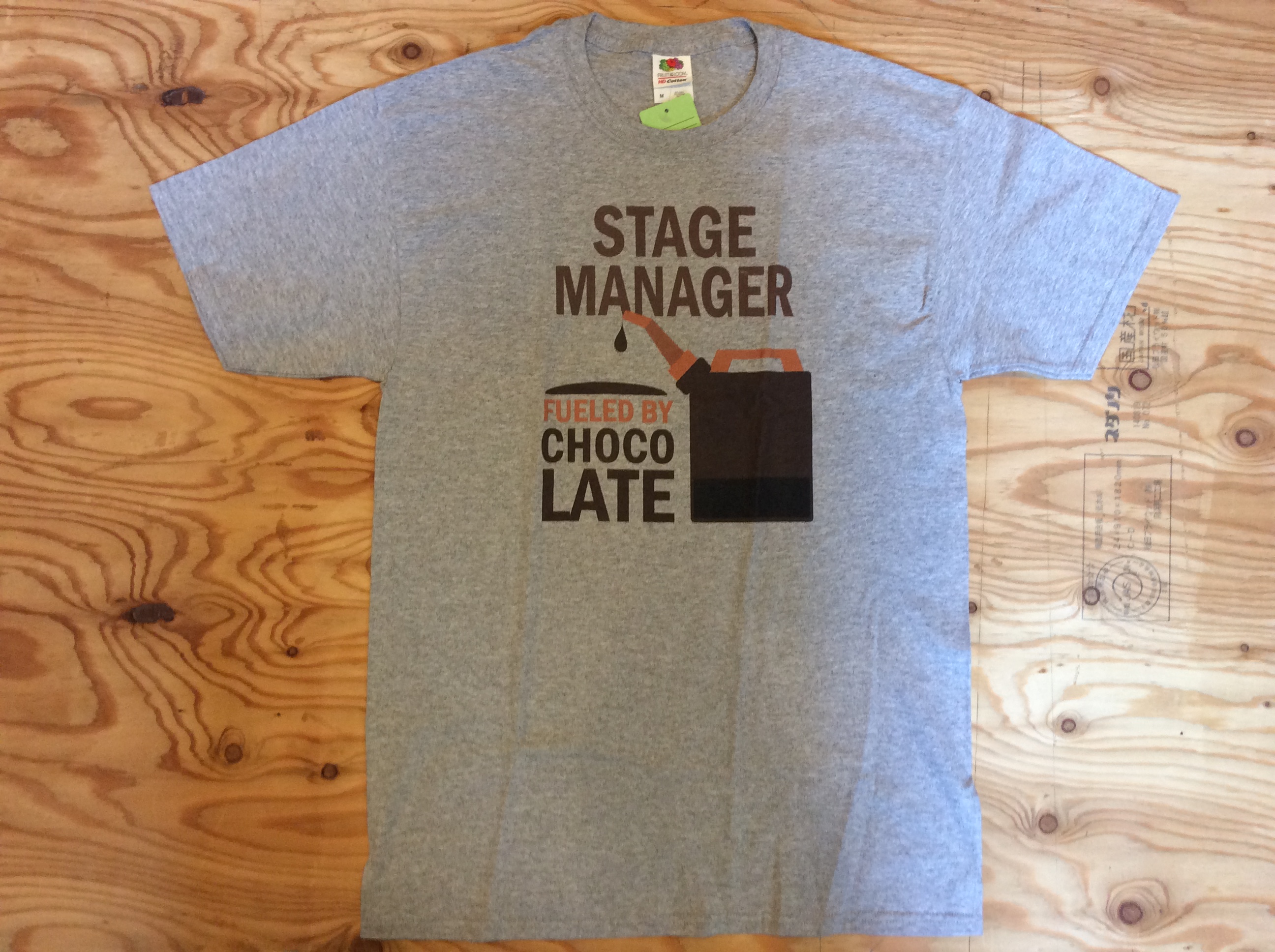 "STAGE MANAGER FUELD BY CHOCOLATE"T SHIRT /SIZE M