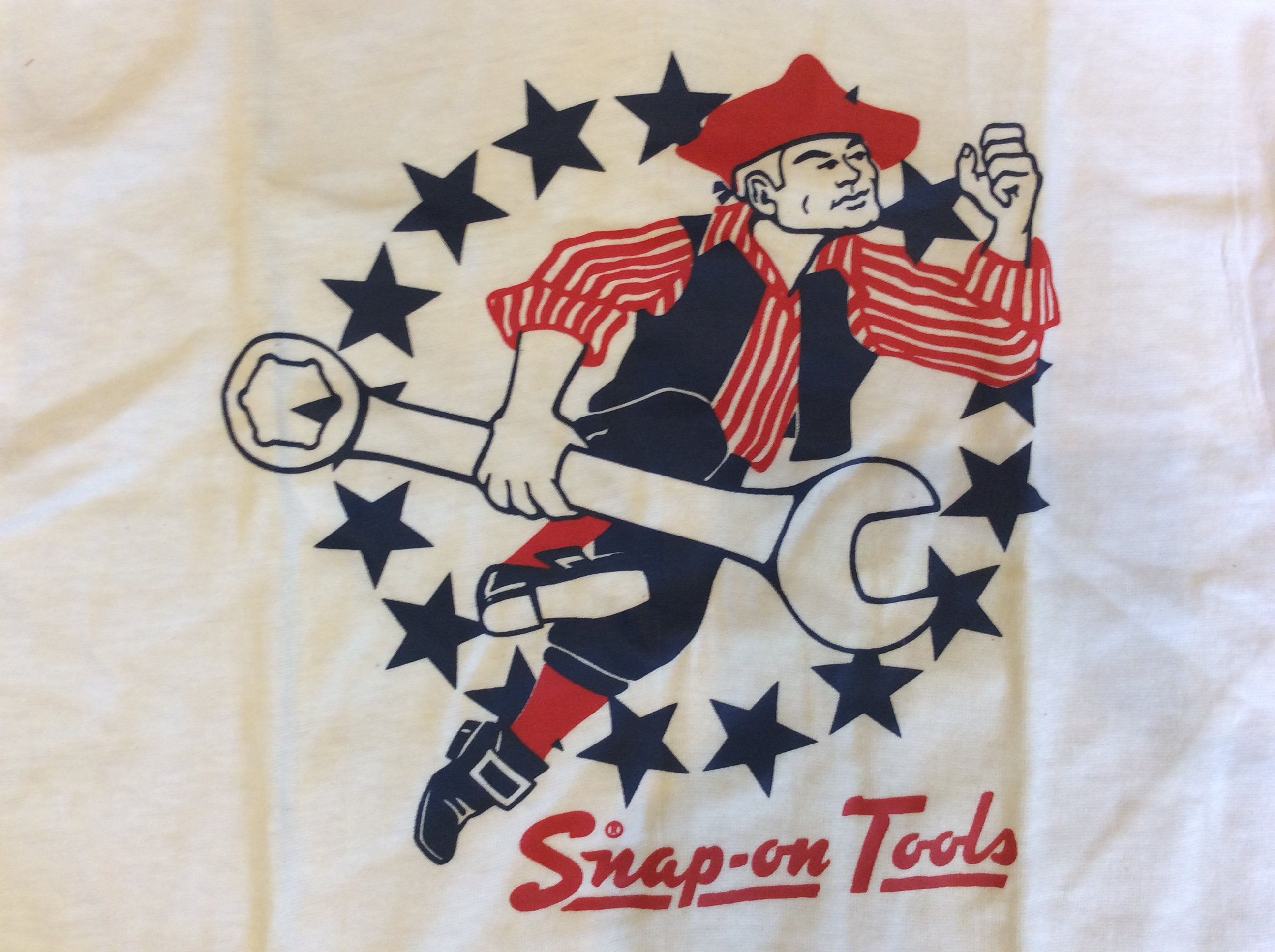 70 Vintage Snap On Tools Patriotic Jockey T Shirt 1