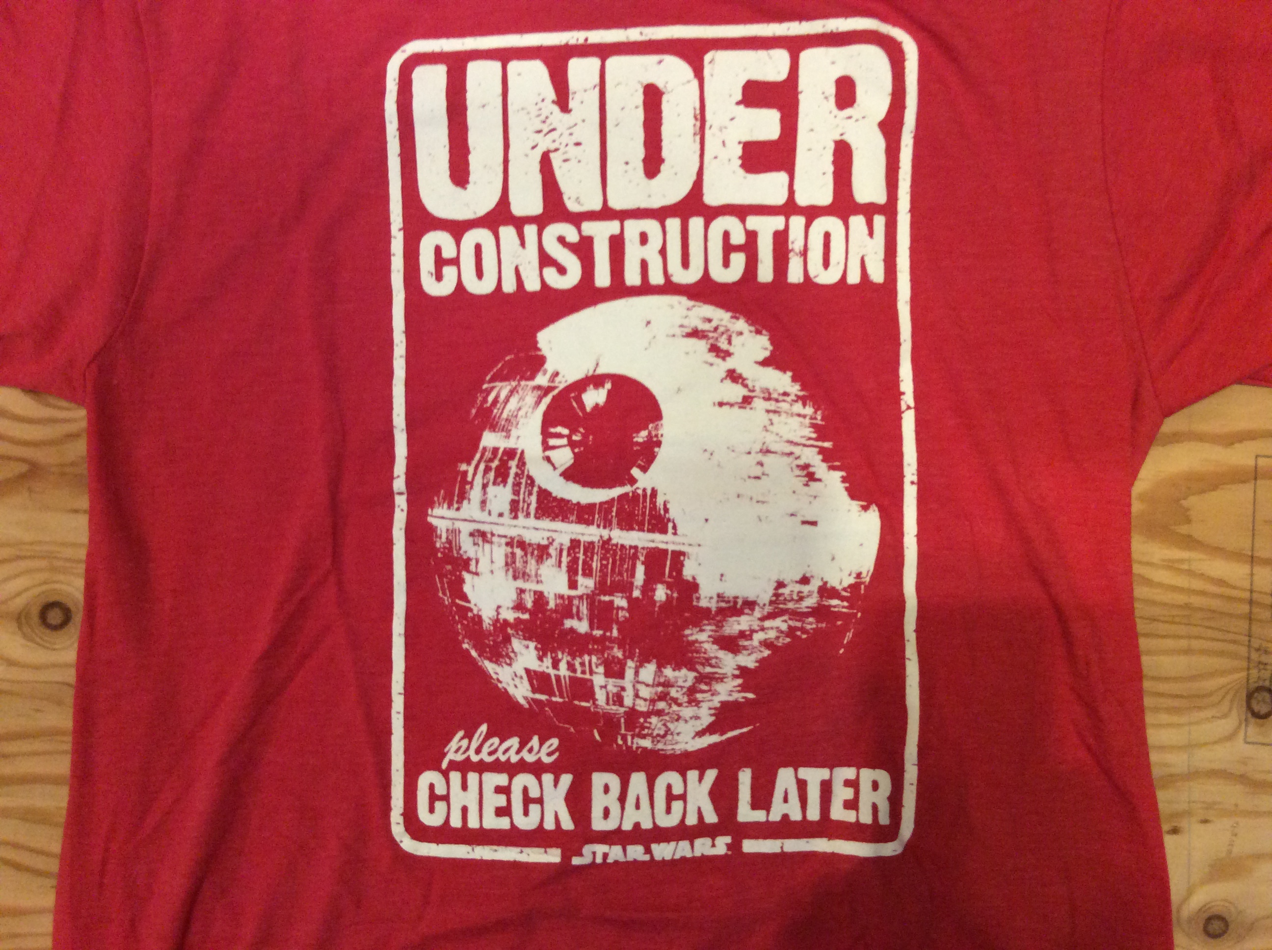 STAR WARS "DEATH STAR UNDER CONSTRUCTION"T SHIRT