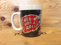 SNAP ON TOOLS "RED HOT & ROLLIN "VINTAGE PLASTIC MUG CUP /USED