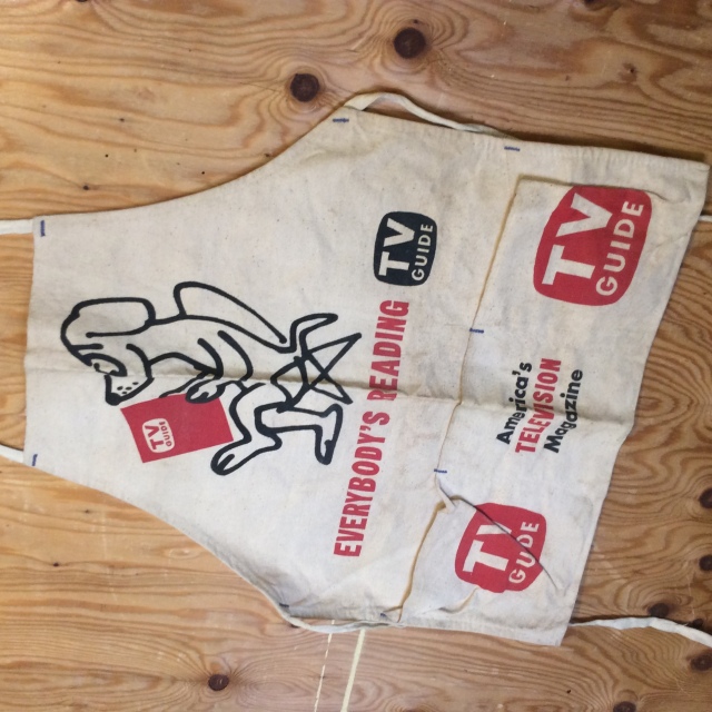 VINTAGE TV GUIDE WORK APRON