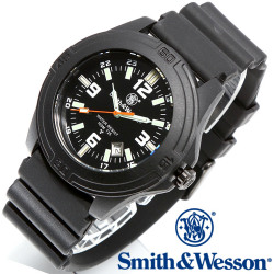 [正規品] スミス＆ウェッソン Smith & Wesson ミリタリー腕時計 SOLDIER WATCH RUBBER STRAP BLACK SWW-12T-R