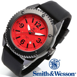 [正規品] スミス＆ウェッソン Smith & Wesson ミリタリー腕時計 KNIVES WATCH RED/BLACK SWW-693-RD
