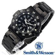 [正規品] スミス＆ウェッソン Smith & Wesson スイス トリチウム ミリタリー腕時計 SWISS TRITIUM 357 SERIES COMMANDER WATCH BLACK SWW-357-BSS