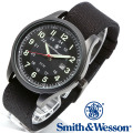 [正規品] スミス＆ウェッソン Smith & Wesson ミリタリー腕時計 CADET WATCH BLACK/GREEN SWW-369-GR