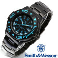 正規品] スミス＆ウェッソン Smith & Wesson スイス トリチウム ミリタリー腕時計 SWISS TRITIUM DIVER WATCH BLACK/BLUE SWW-900-BLU