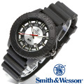 [正規品] スミス＆ウェッソン Smith & Wesson スイス トリチウム ミリタリー腕時計 SWISS TRITIUM M&P WATCH BLACK/SILVER SWW-MP18-GRY