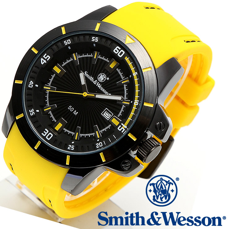 [正規品] スミス＆ウェッソン Smith & Wesson ミリタリー腕時計 TROOPER WATCH YELLOW/BLACK SWW-397-YW