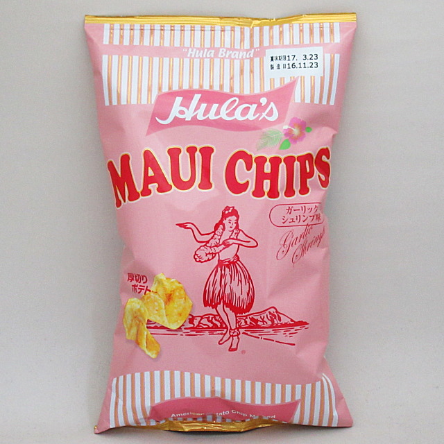 フラ印 マウイチップス ガーリックシュリンプ味 150g×9個