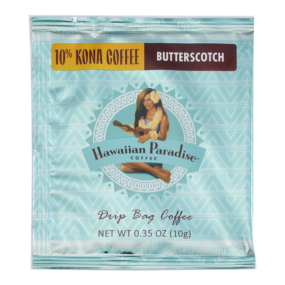ハワイアンパラダイスコーヒー 10％コナ バタースコッチ ドリップバッグ 10g×10個