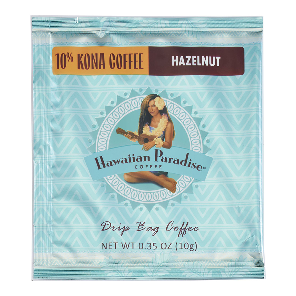 ハワイアンパラダイスコーヒー 10％コナ ヘーゼルナッツ ドリップバッグ 10g×10個