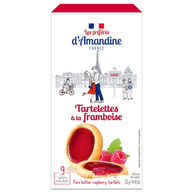 プレフェレダマンディン　タートレット　ラズベリー　125g　12セット 【北海道・沖縄・離島配送不可】 プレフェレダマンディン タートレット ラズベリー 125g×12個