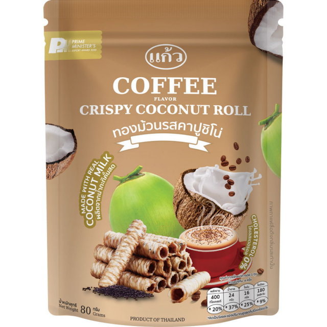 ゲーオ クリスピーココナッツロール コーヒー 80g 16個セット 0106-00002 |b03 ゲーオ クリスピーココナッツロール コーヒー 80g×16個