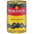 ミラソル スライスブラックオリーブ 400g×24個